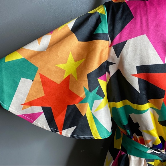 Twisted Wunder London Retro Star Print Maxi Dress Muti Color - Picture 14 of 16